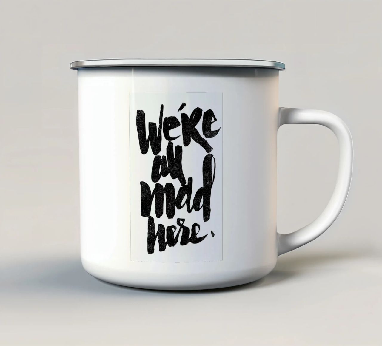 we’re all mad here tazza in smalto da Matthew Taylor Wilson