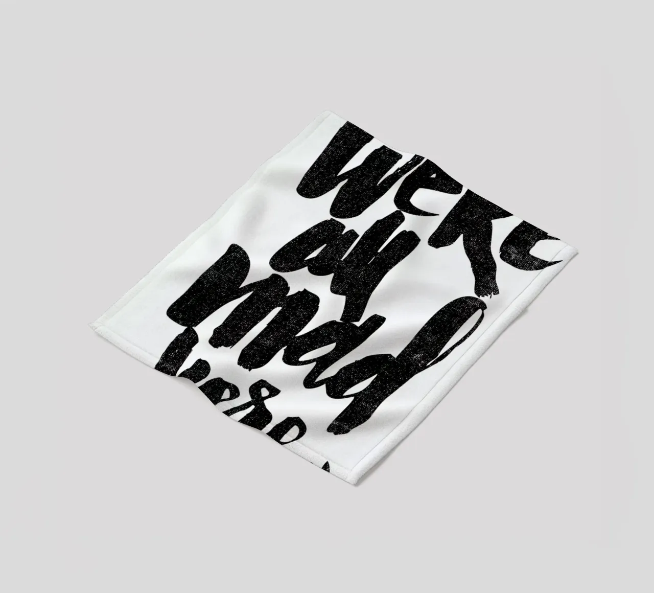 we’re all mad here fleece blanket by Matthew Taylor Wilson