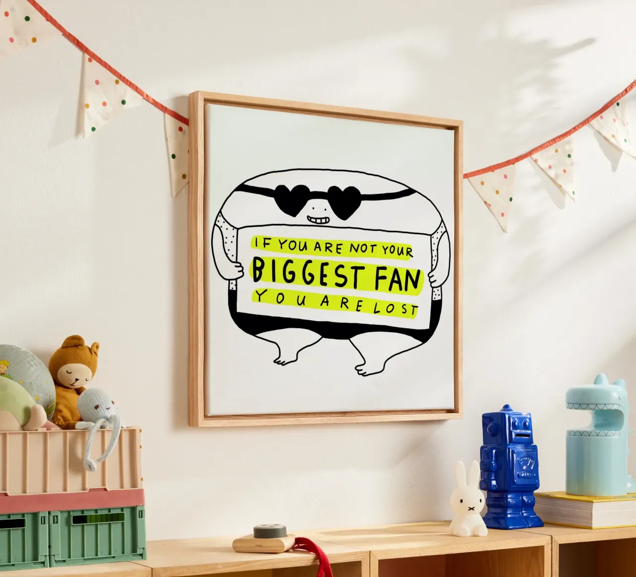 Big Fan tela con Cornice a cassetta da Herzette