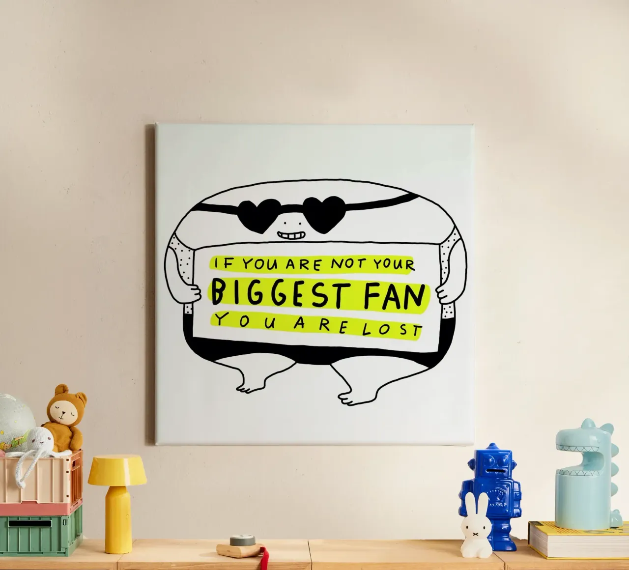 Big Fan tela con Cornice a cassetta da Herzette