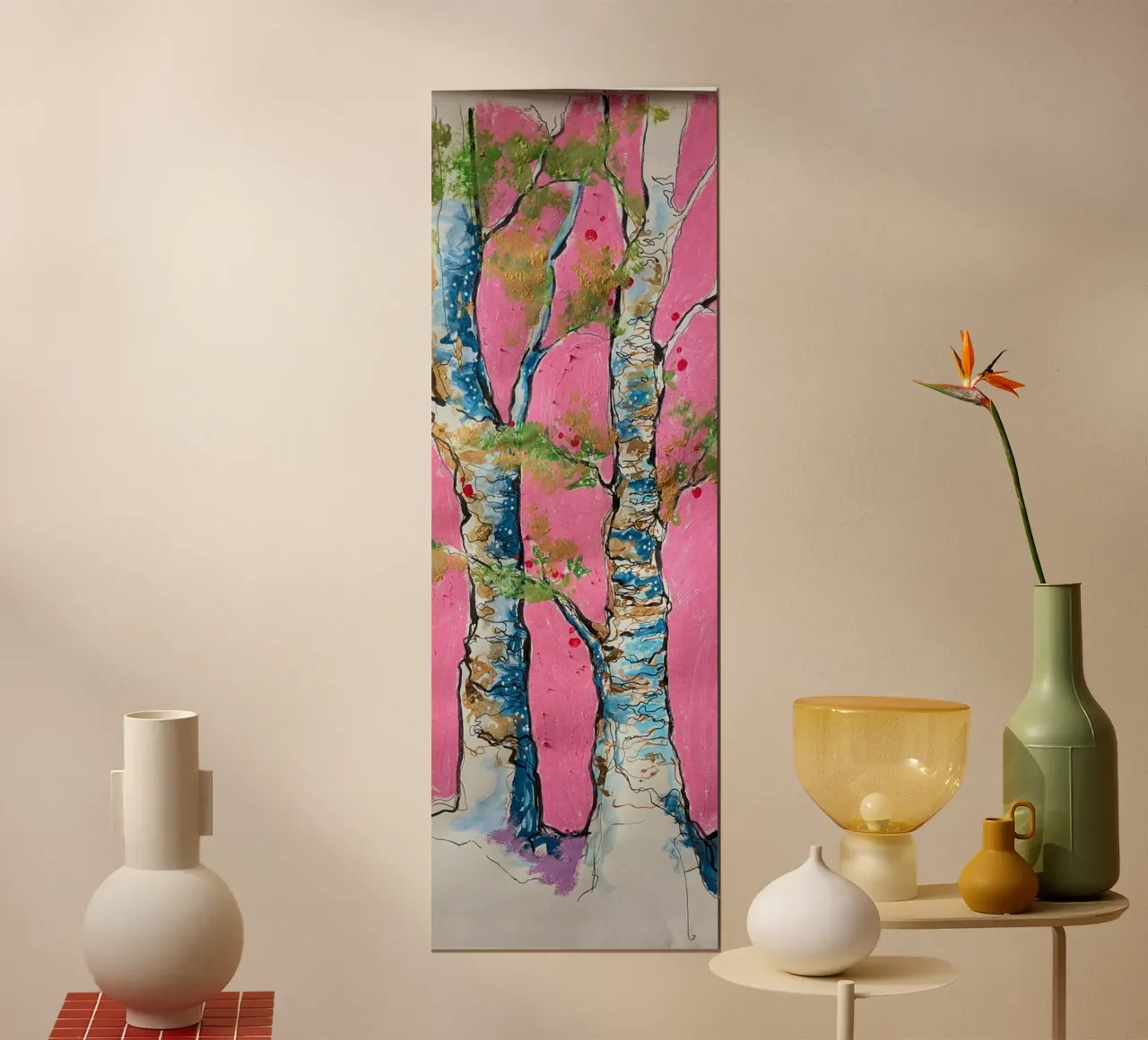 Arbres en duo carta hahnemühle da Bénédicte Berthod