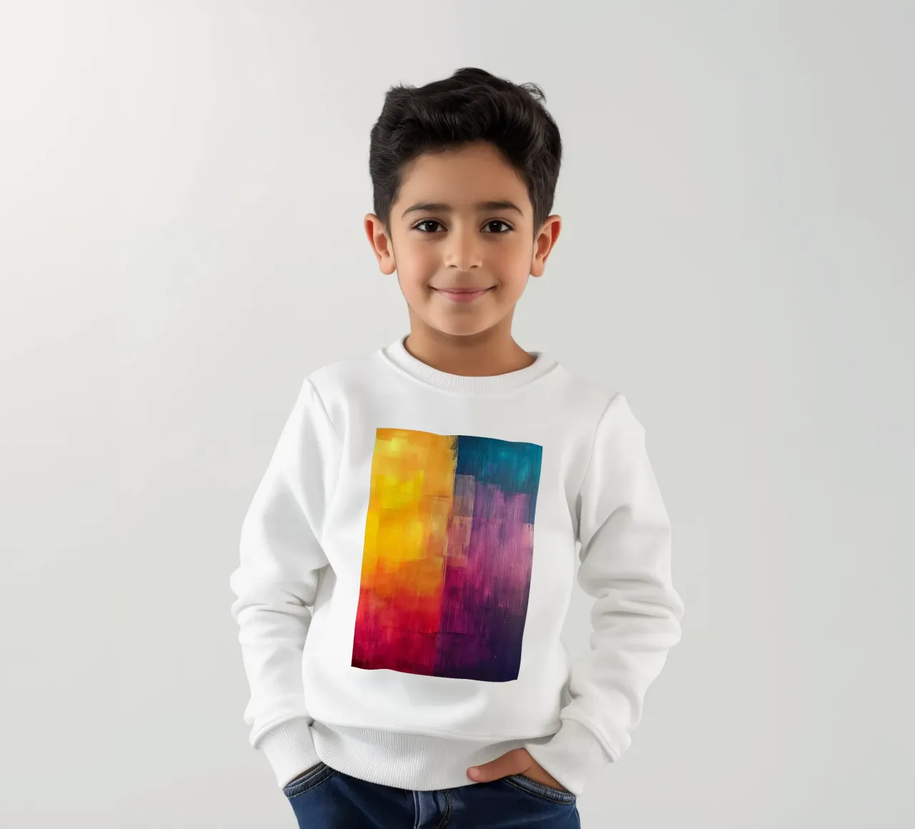 Colores de la abstracción moderna sudadera para niño de Justyna Jaszke JBJart