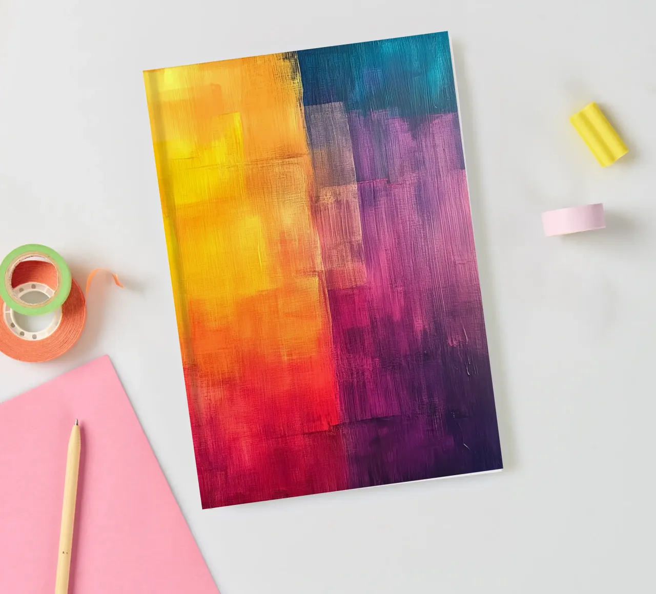 Modern abstraction colors notebook by Justyna Jaszke JBJart