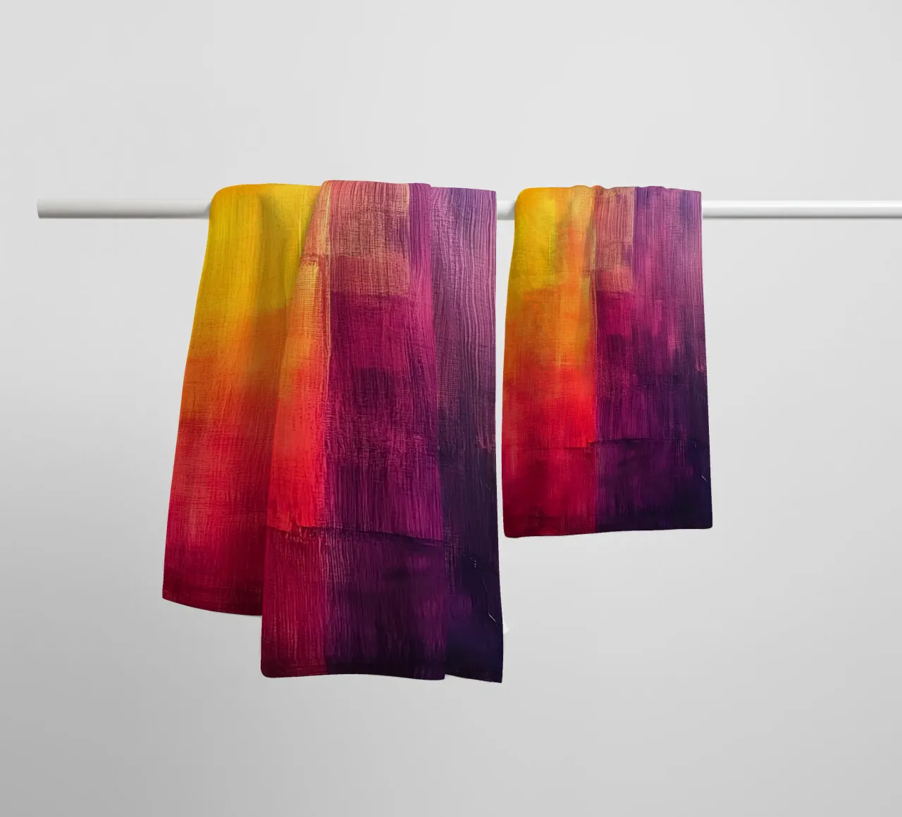 Modern abstraction colors towel by Justyna Jaszke JBJart
