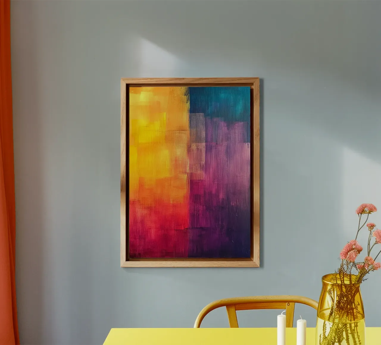 Modern abstraction colors forex plate by Justyna Jaszke JBJart