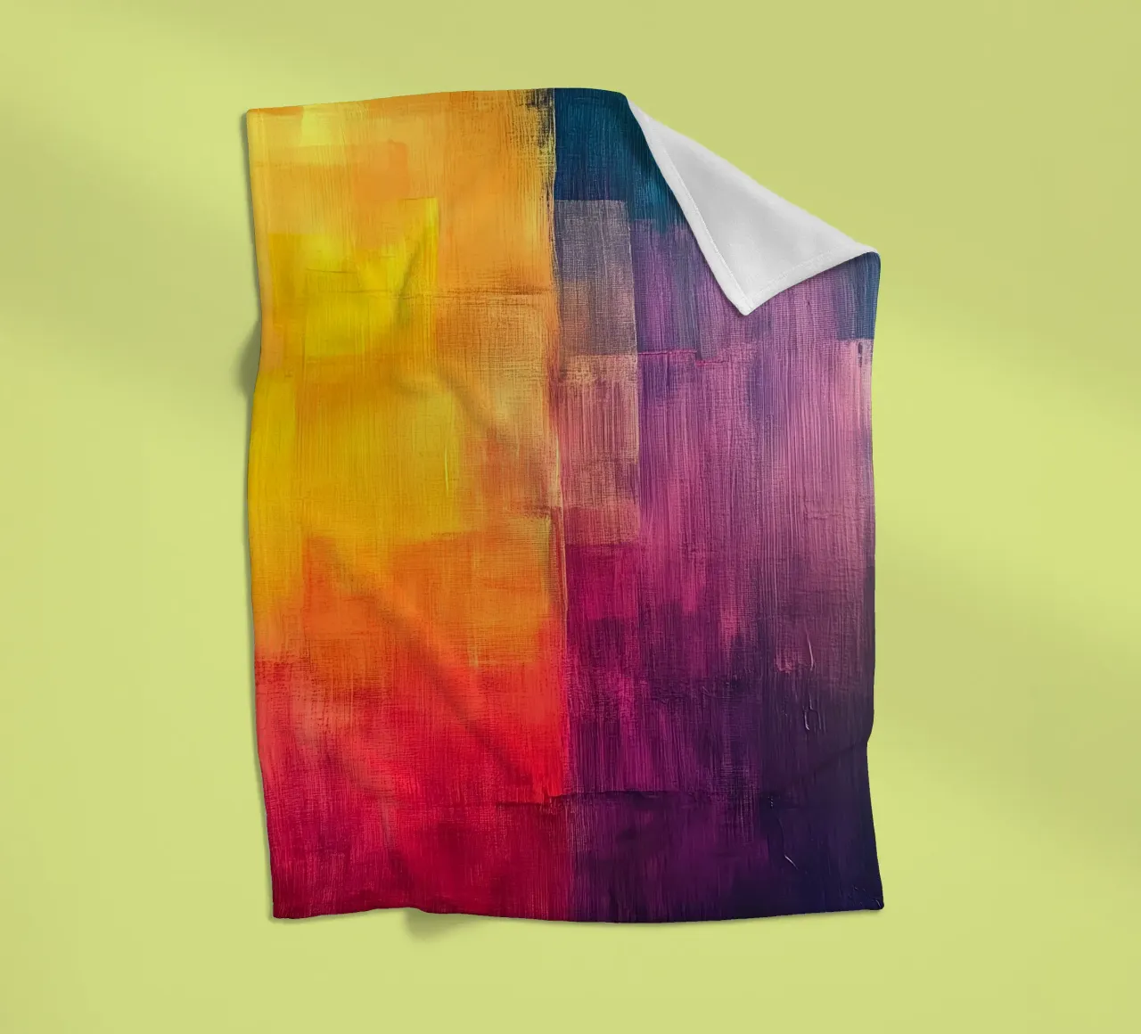 Modern abstraction colors fleece blanket by Justyna Jaszke JBJart