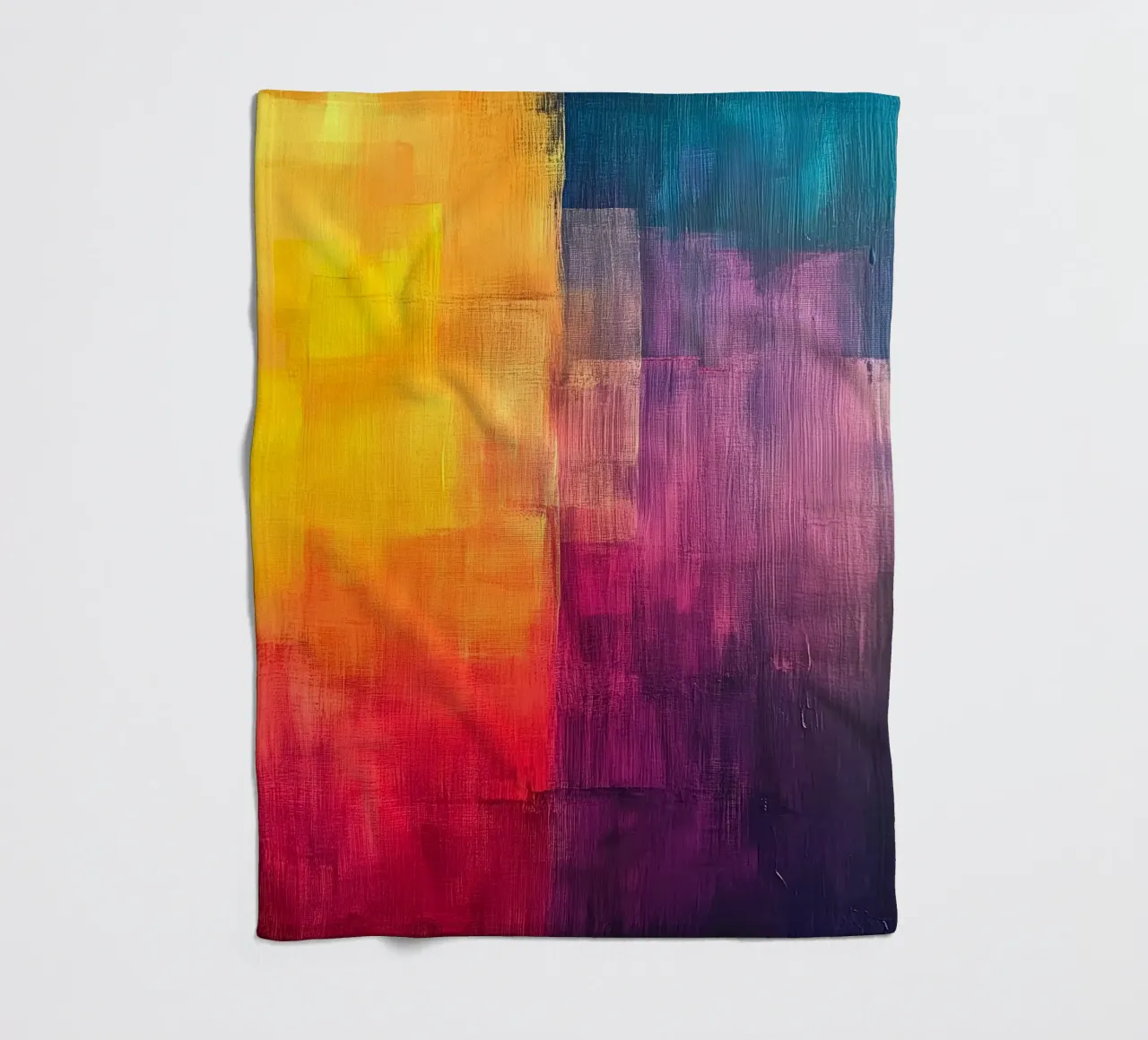 Modern abstraction colors fleece blanket by Justyna Jaszke JBJart