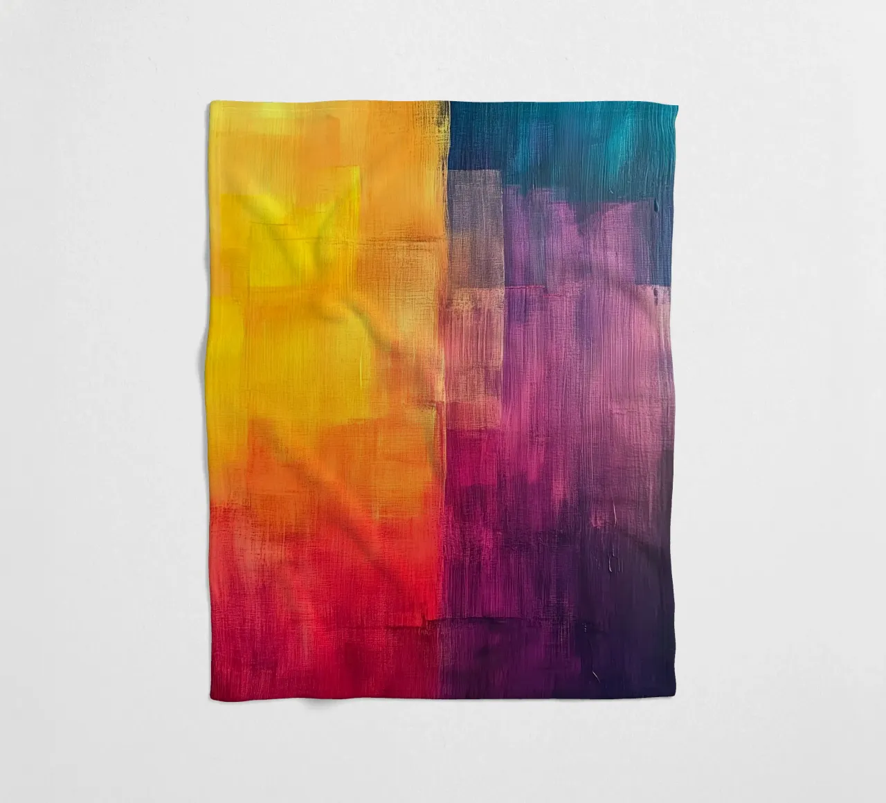 Modern abstraction colors fleece blanket by Justyna Jaszke JBJart
