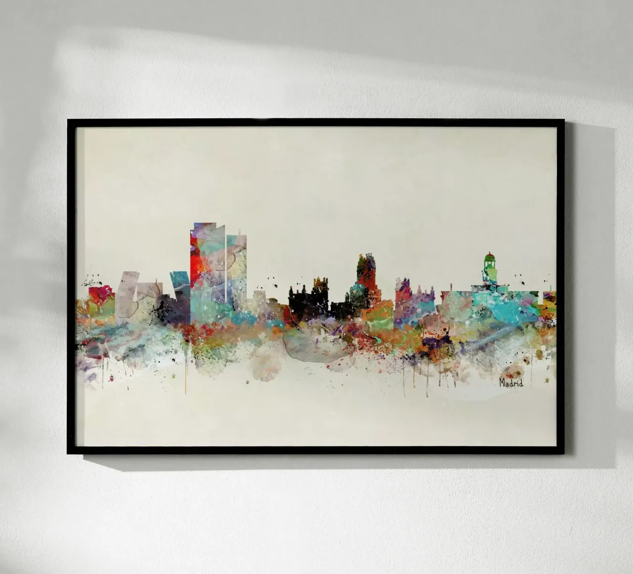 Madrid poster con telaio in legno da Brian Buckley