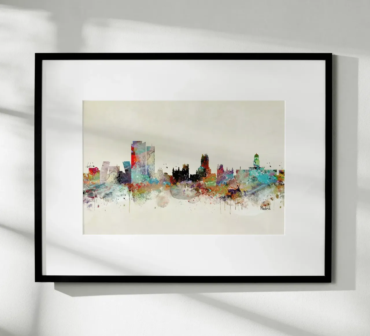 Madrid poster con telaio in legno da Brian Buckley