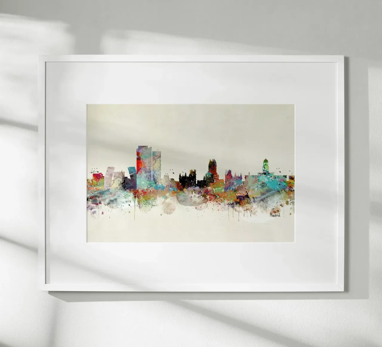 Madrid poster con telaio in legno da Brian Buckley