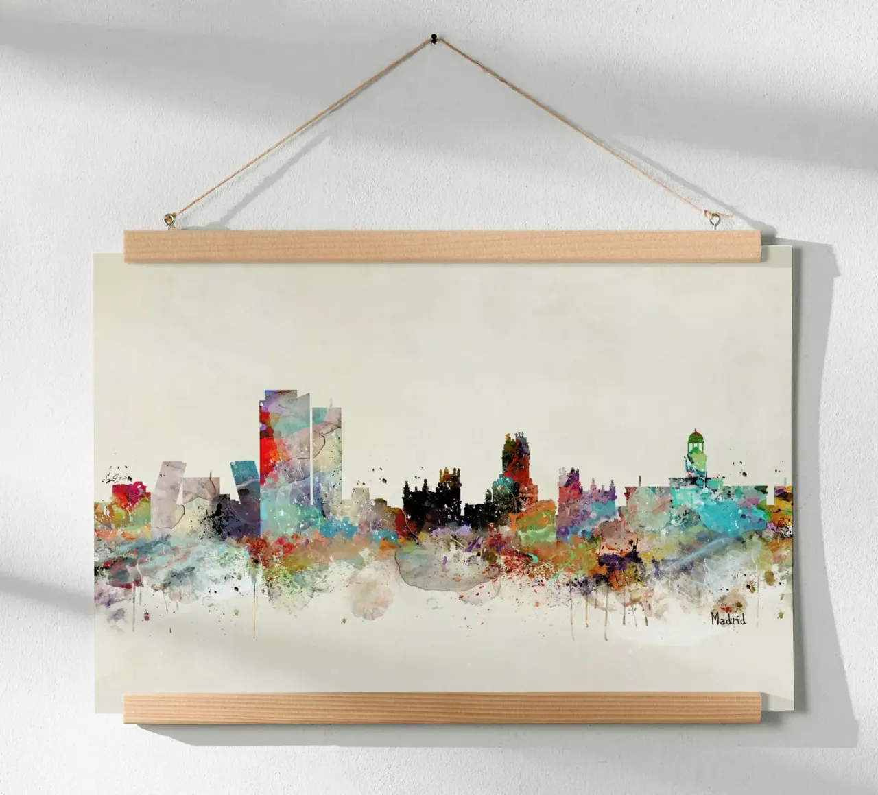Madrid poster con telaio in legno da Brian Buckley