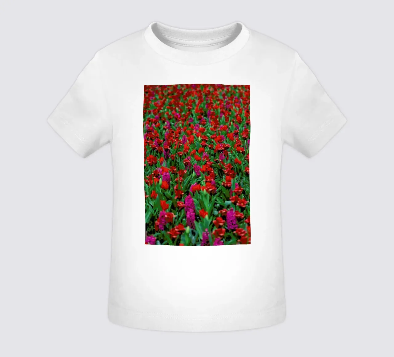 Tulip Field Red maglietta neonato da Curious Collections by Marielle Leenders