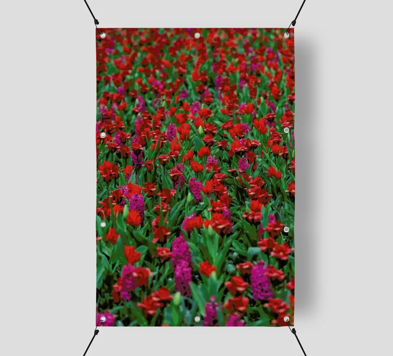 Tulip Field Red telo in pvc da Curious Collections by Marielle Leenders