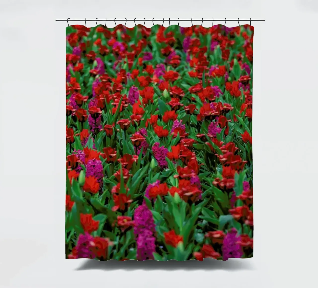 Tulip Field Red tenda da doccia da Curious Collections by Marielle Leenders