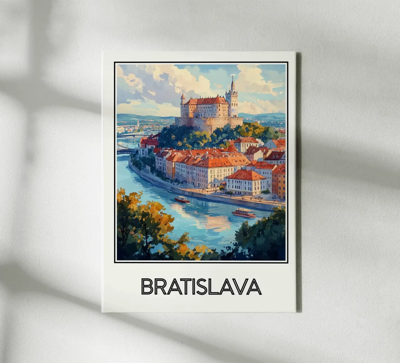 Bratislava canvas met Baklijst van Frame the World