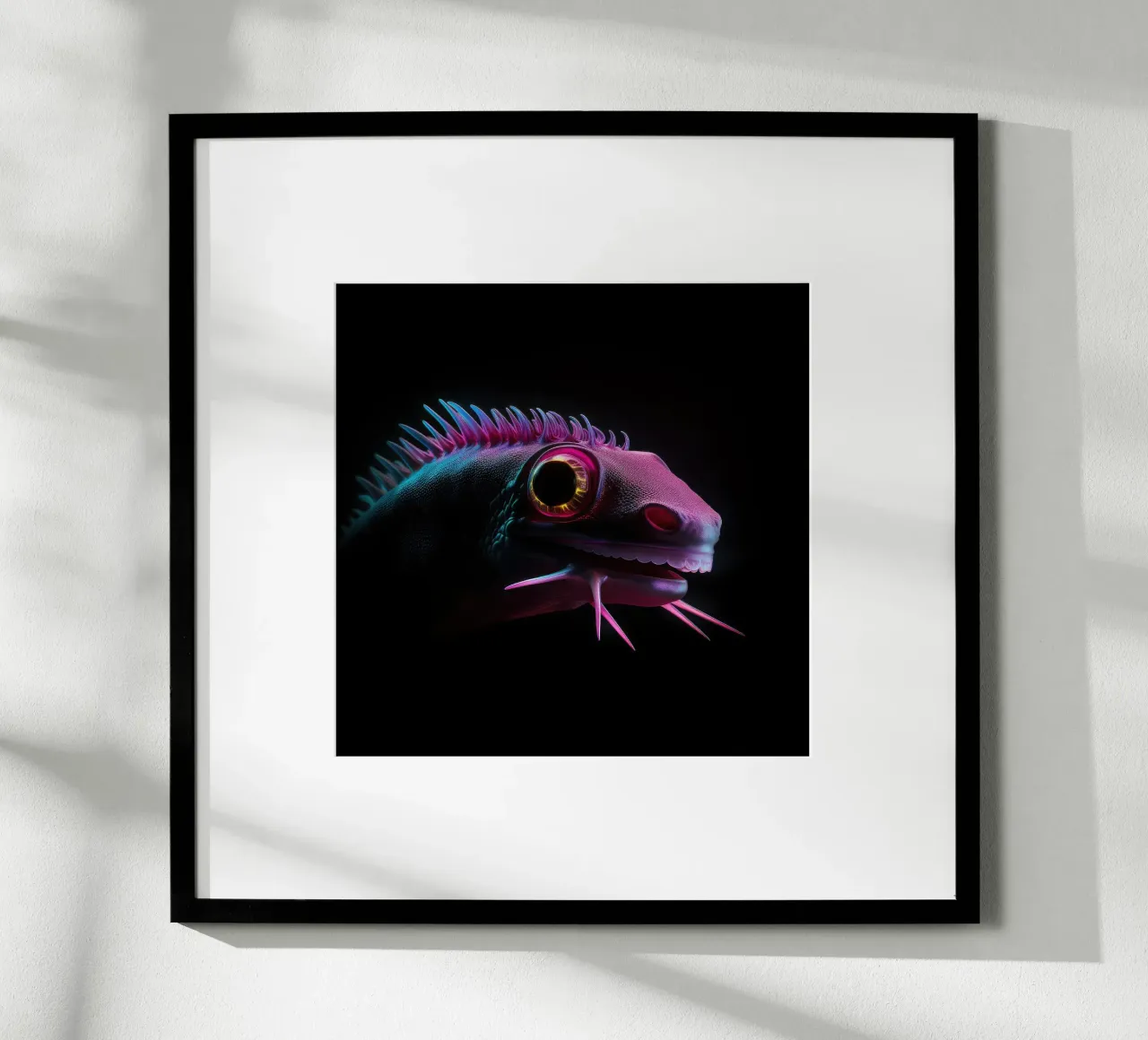 Axolotl luminoso al neon carta hahnemühle da Animal Portraits