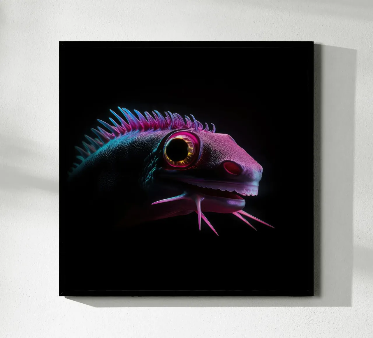 Axolotl luminoso al neon carta hahnemühle da Animal Portraits