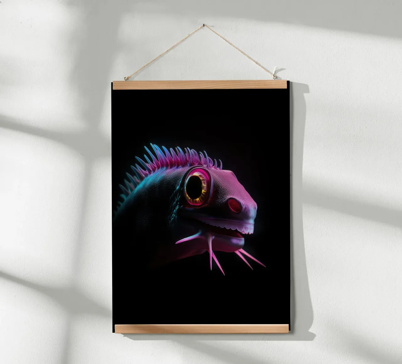 Axolotl luminoso al neon carta hahnemühle da Animal Portraits