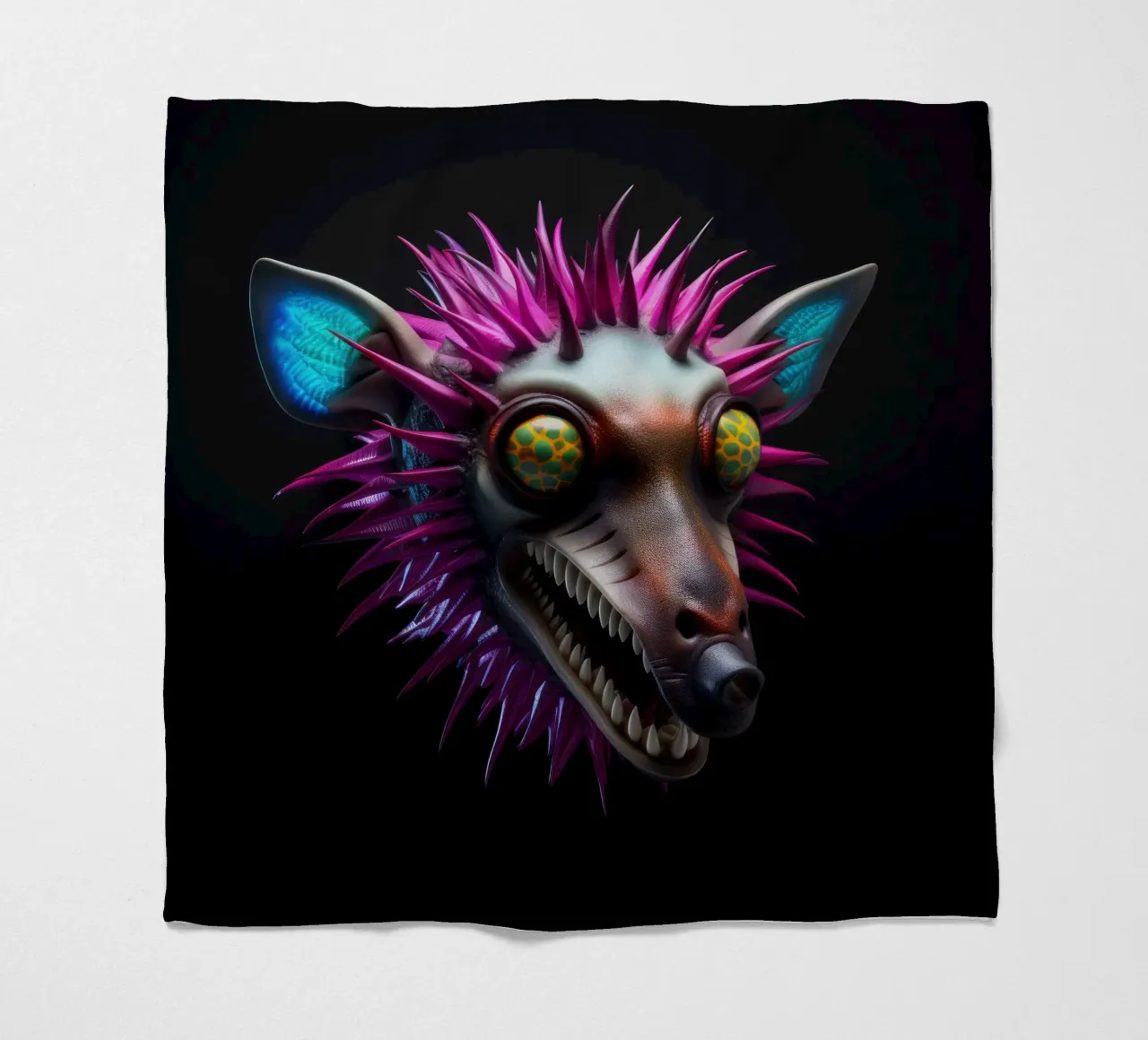 Neon incandescente Aye-aye coperta in pile da Animal Portraits