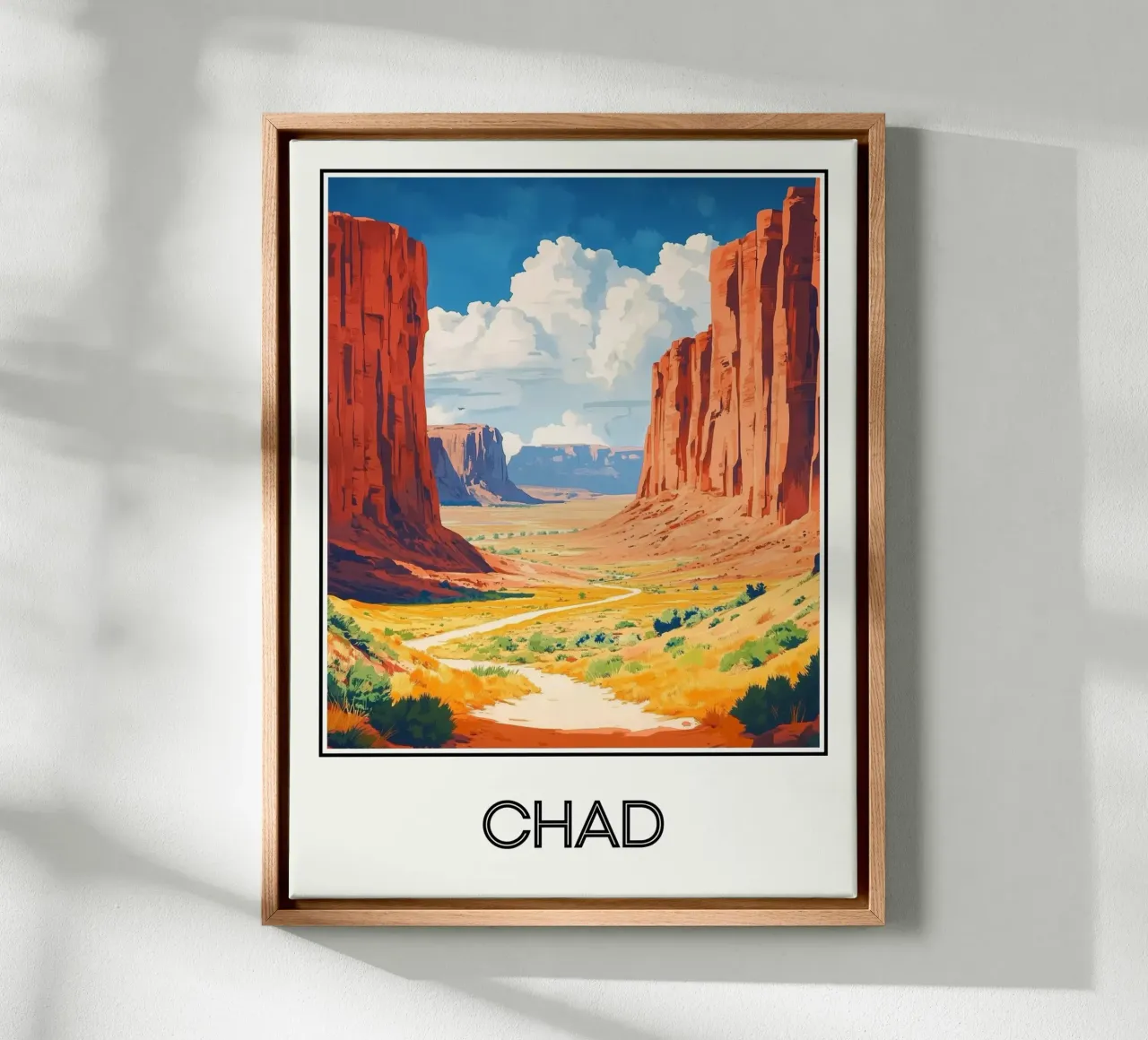 Chad canvas met Baklijst van Frame the World