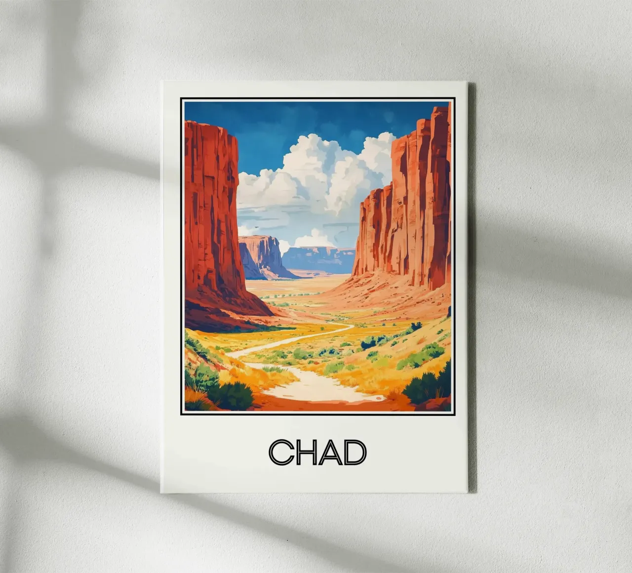 Chad canvas met Baklijst van Frame the World