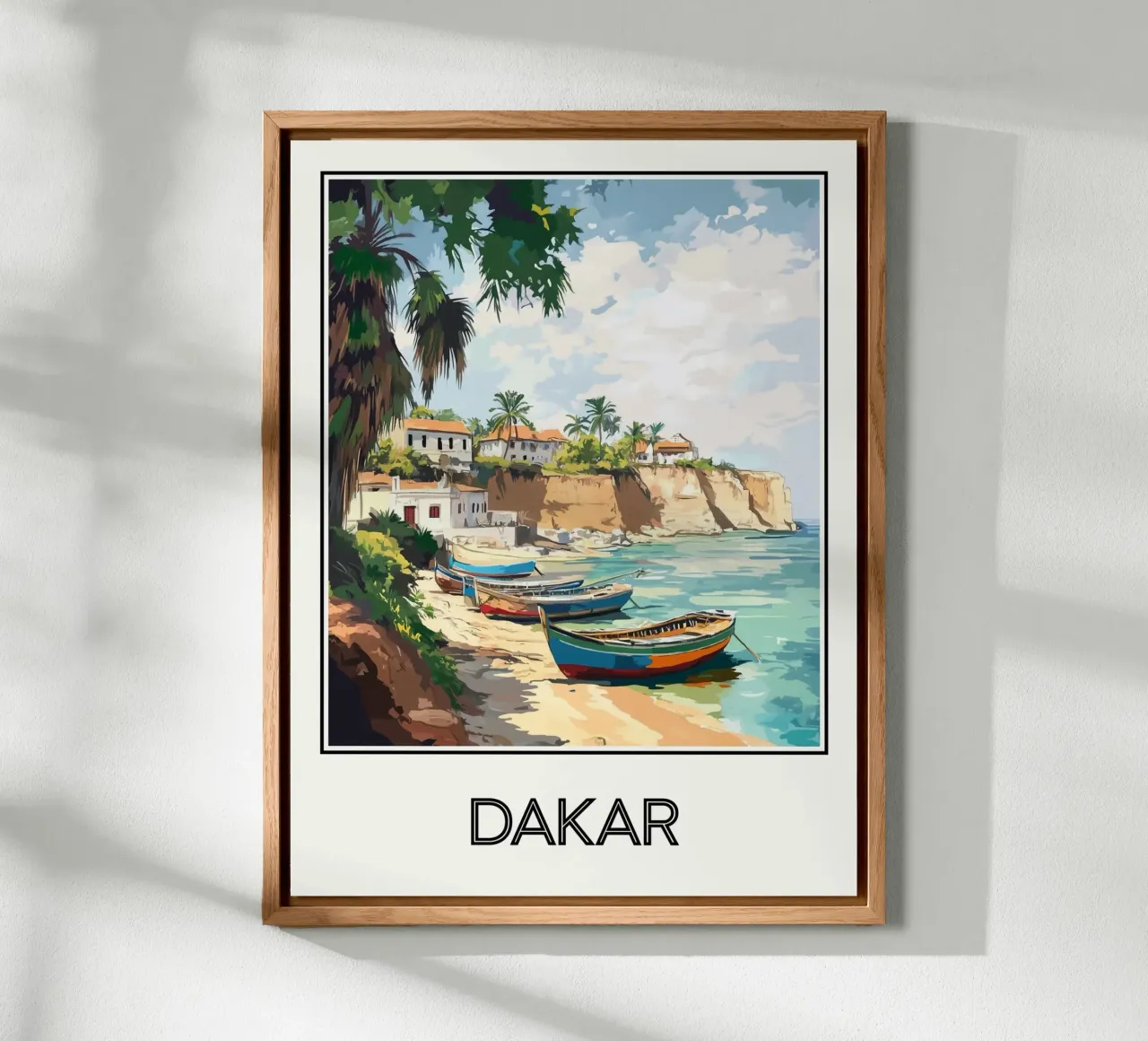 Dakar Senegal poster Forex-Platte von Frame the World