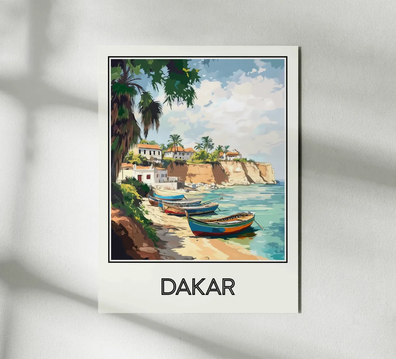 Dakar Senegal poster Forex-Platte von Frame the World