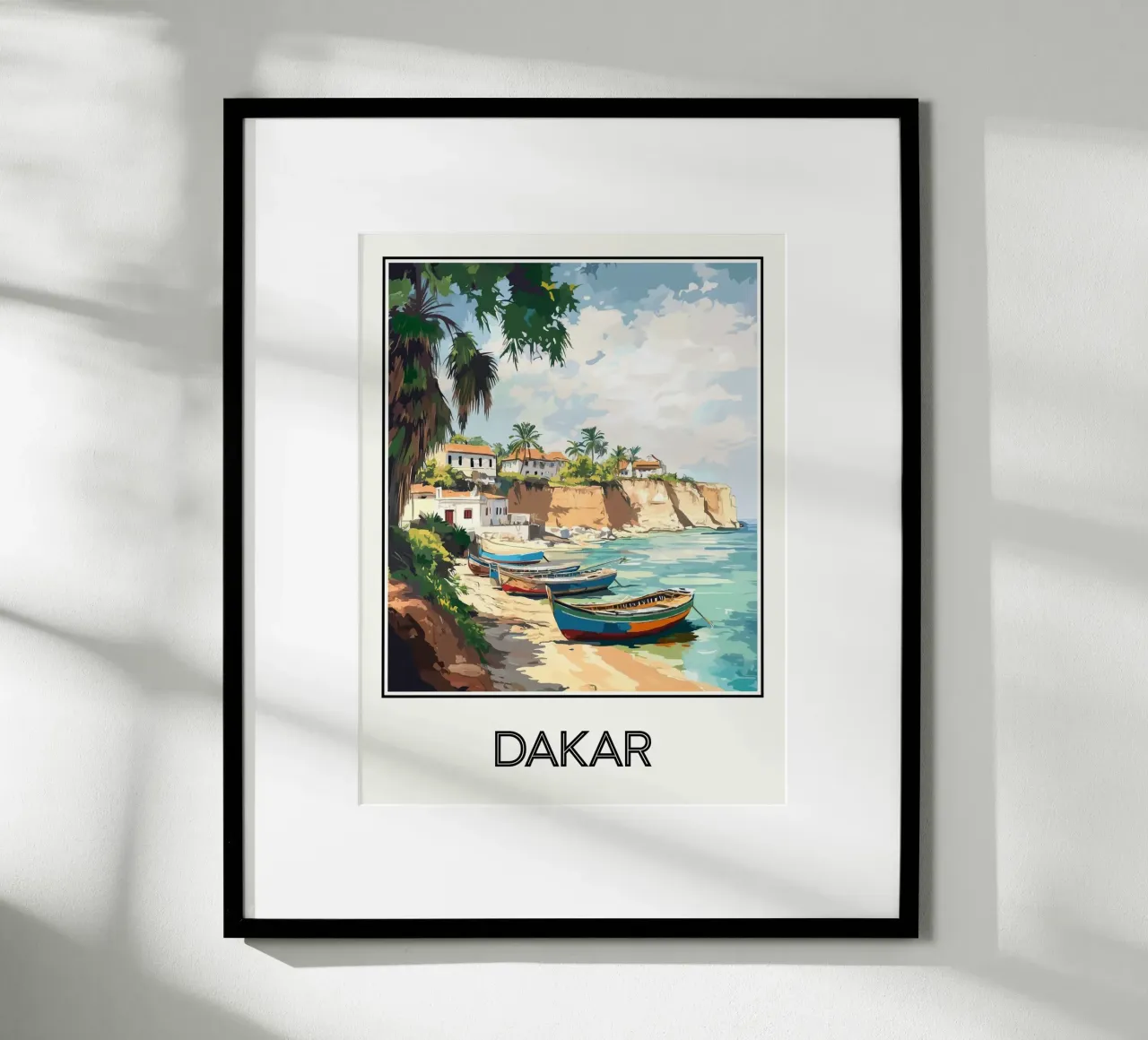Dakar Senegal poster Poster von Frame the World