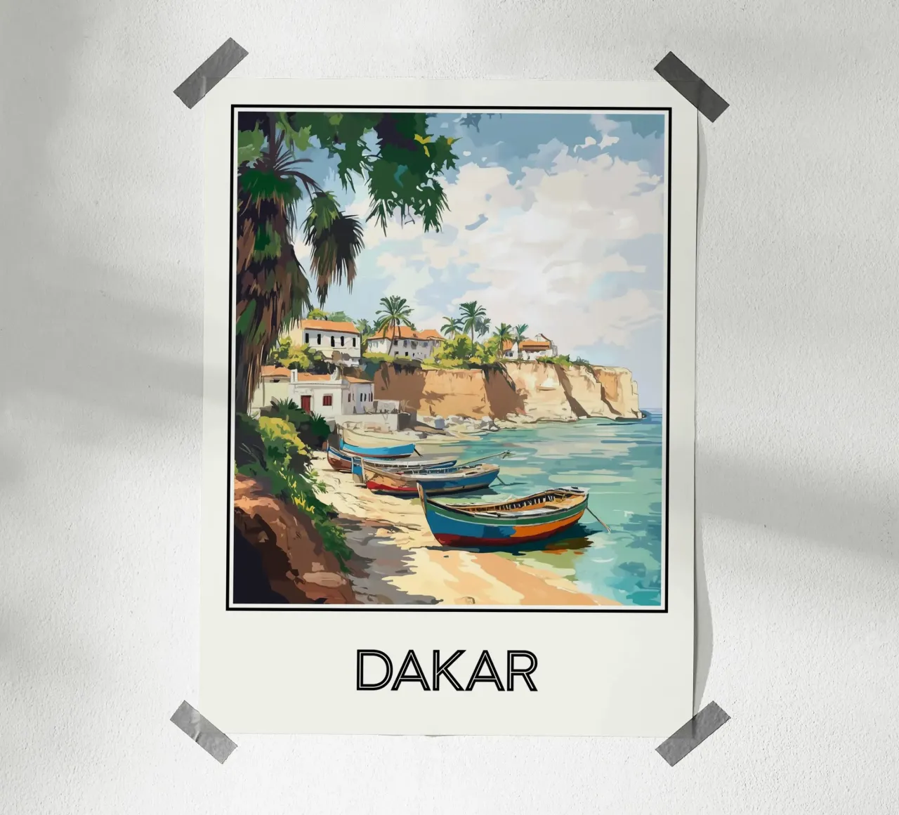 Dakar Senegal poster Poster von Frame the World