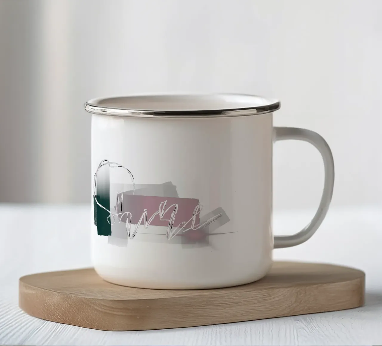 Shine on you crazy diamond tazza in smalto da LIMITED EDITION LETTERS