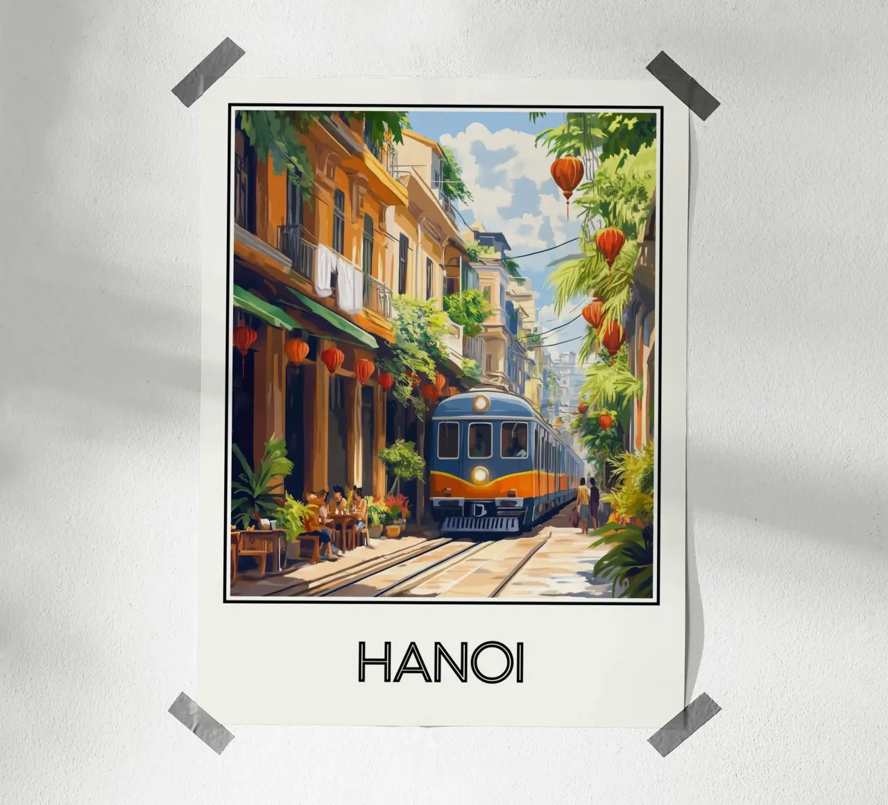 Hanoi poster con telaio in alluminio da Frame the World