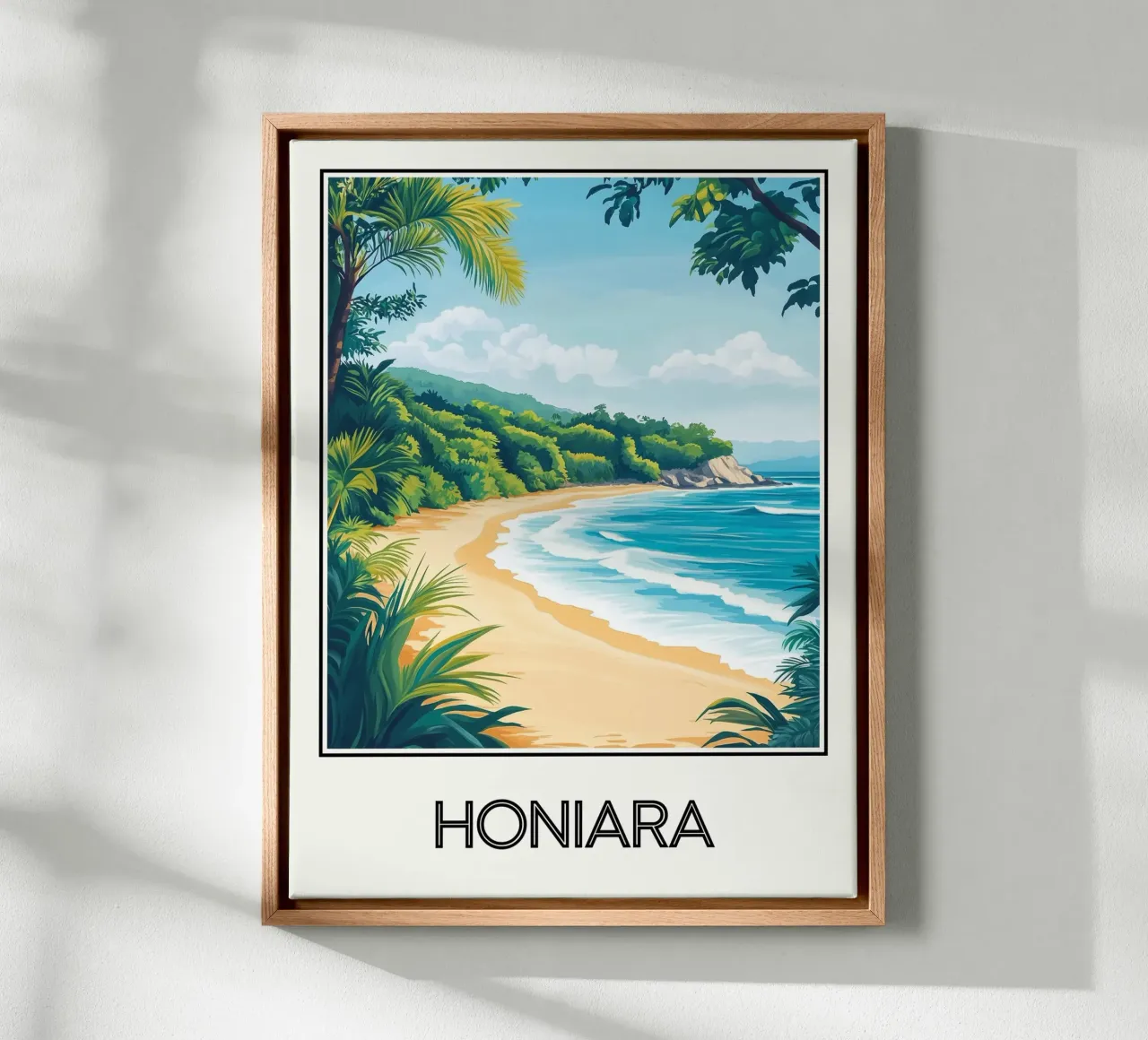 Honiara tela con Cornice a cassetta da Frame the World