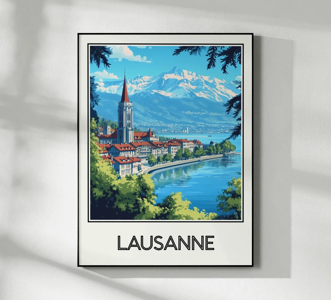 Poster Losanna Svizzera plexiglass da Frame the World