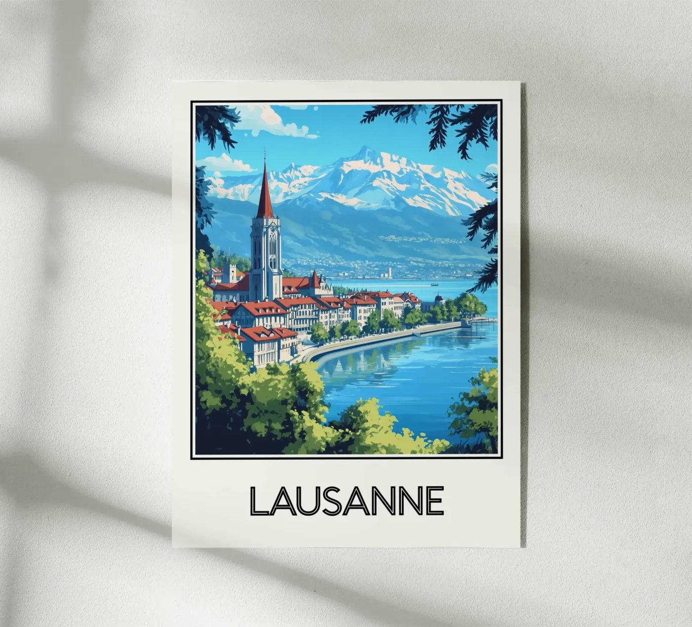 Poster Losanna Svizzera plexiglass da Frame the World
