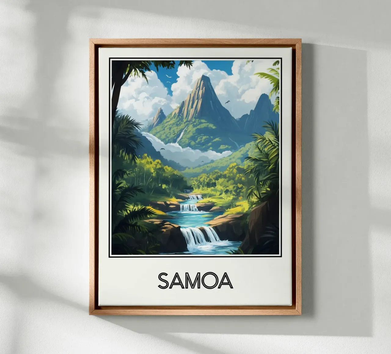 Samoa tela con Cornice a cassetta da Frame the World