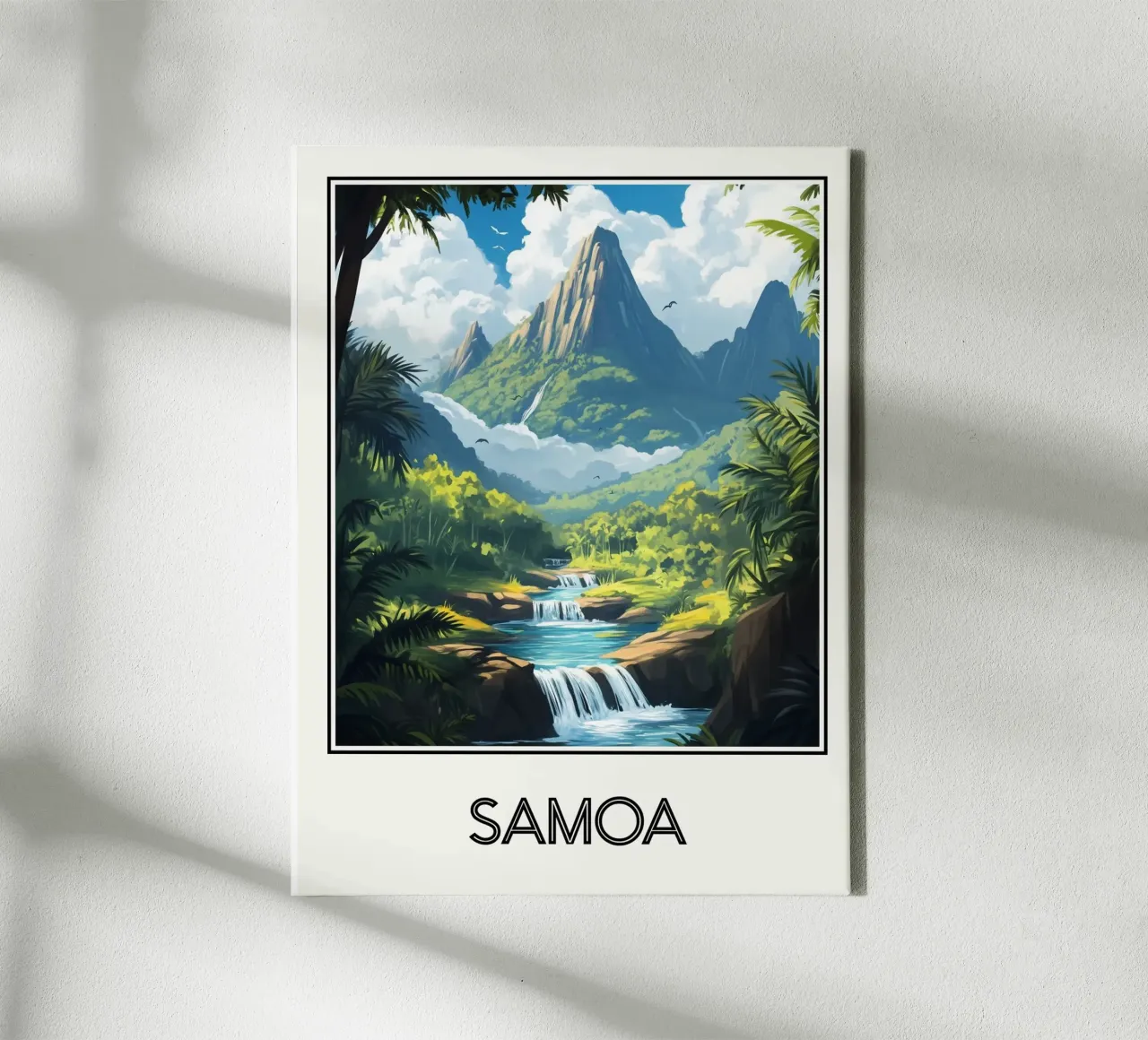 Samoa tela con Cornice a cassetta da Frame the World