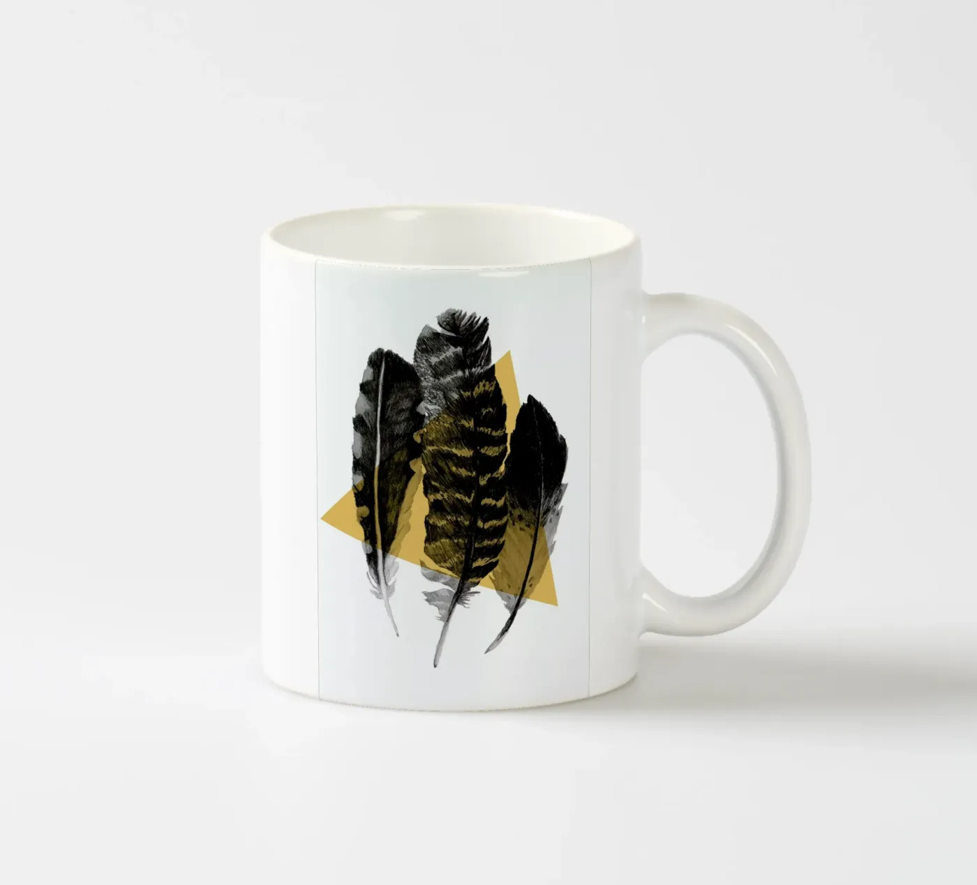 Feathers ceramic mug by Morgan Kendall