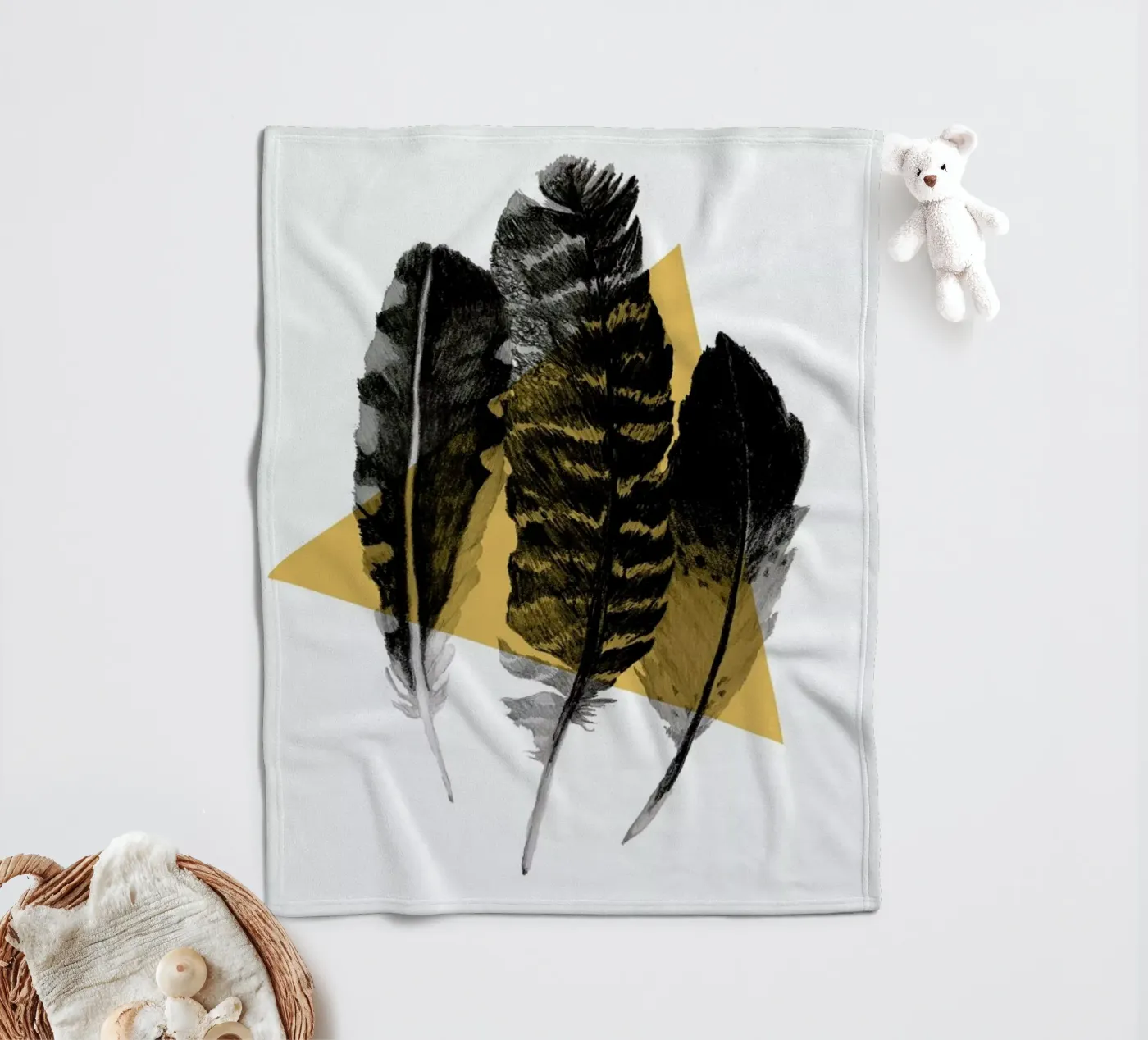 Feathers Fleecedecke von Morgan Kendall