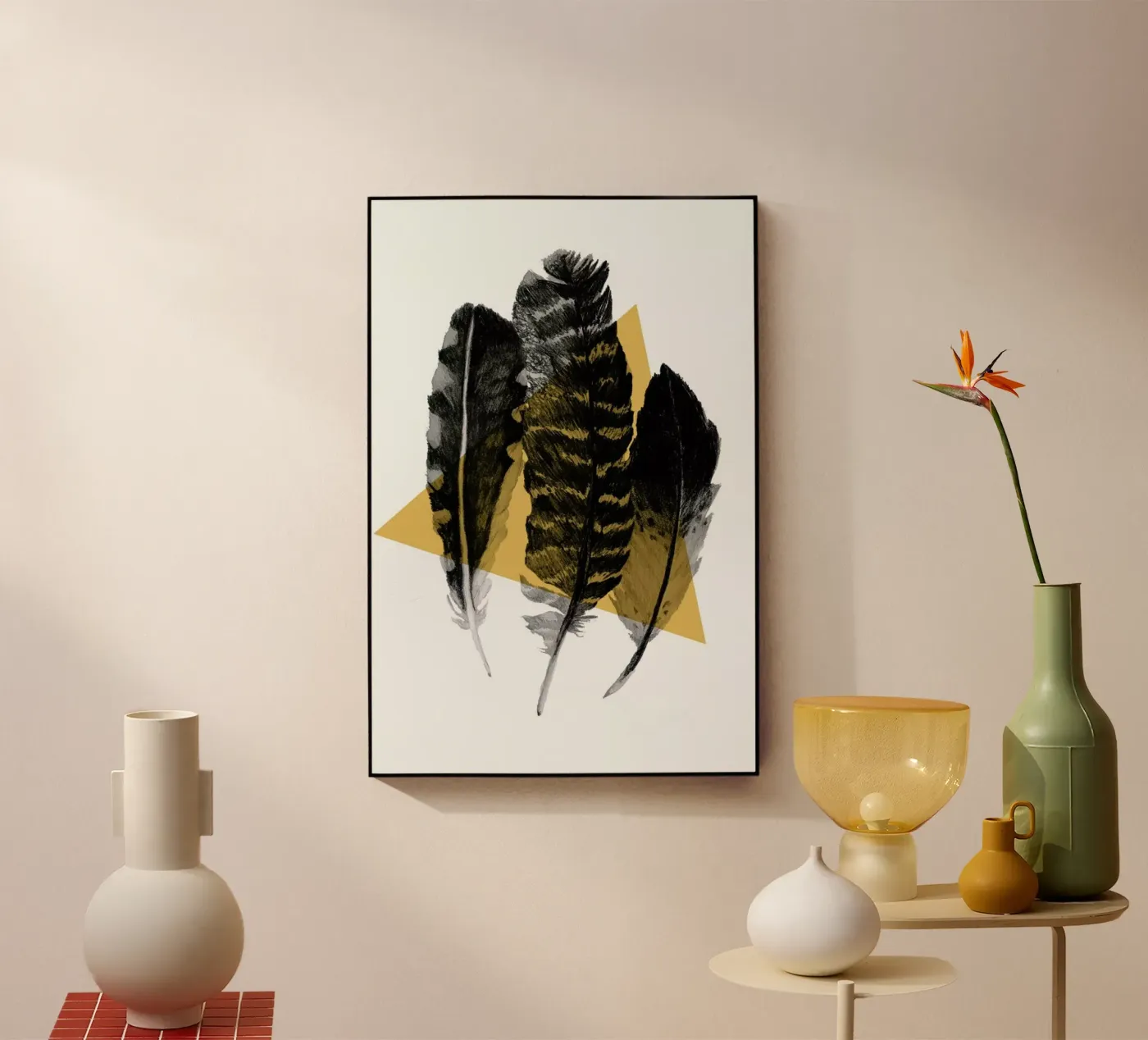 Feathers plexiglass da Morgan Kendall