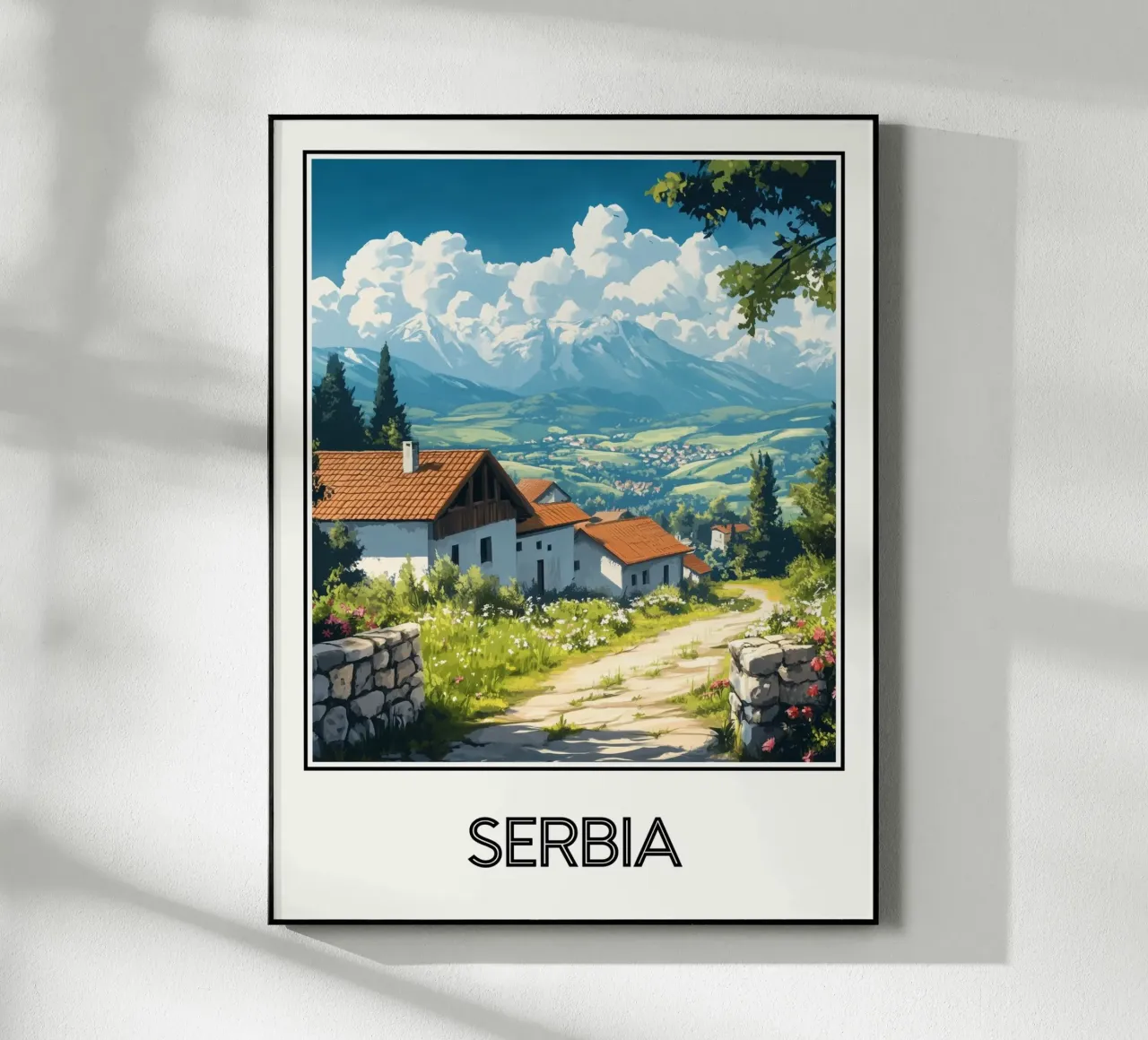 Affiche Serbie plexiglass da Frame the World