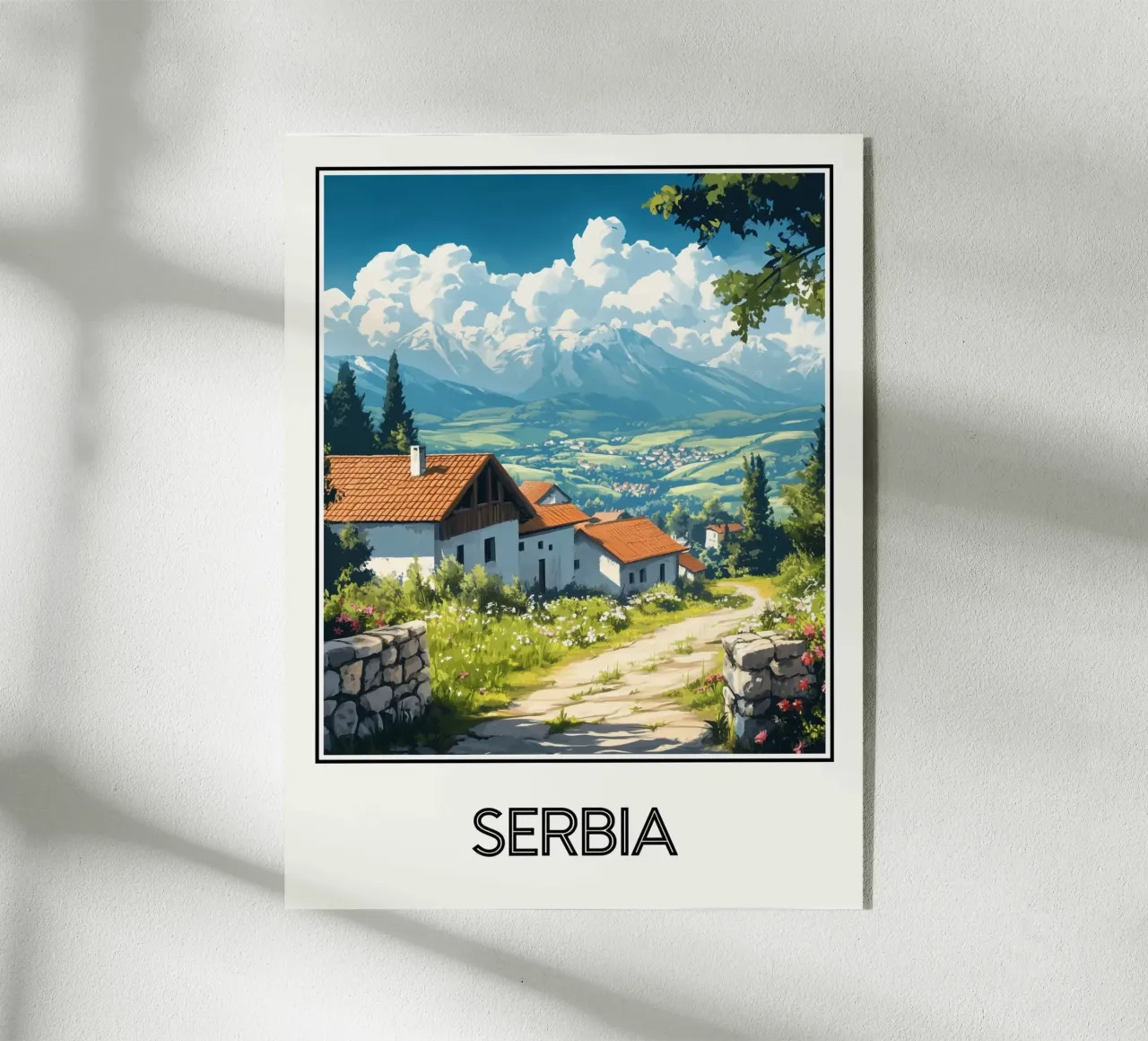 Affiche Serbie plexiglass da Frame the World