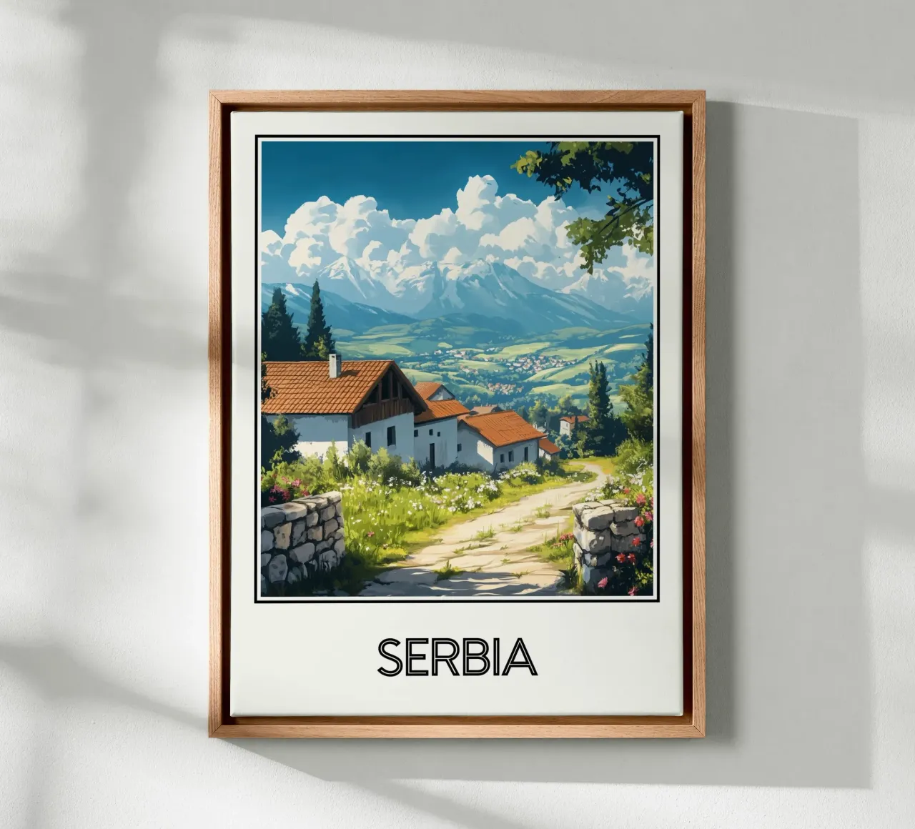 Serbie tela con Cornice a cassetta da Frame the World