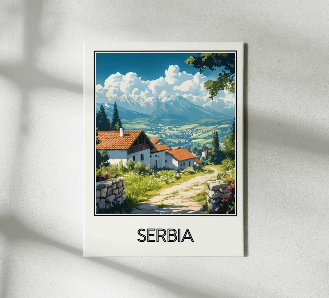 Serbie tela con Cornice a cassetta da Frame the World
