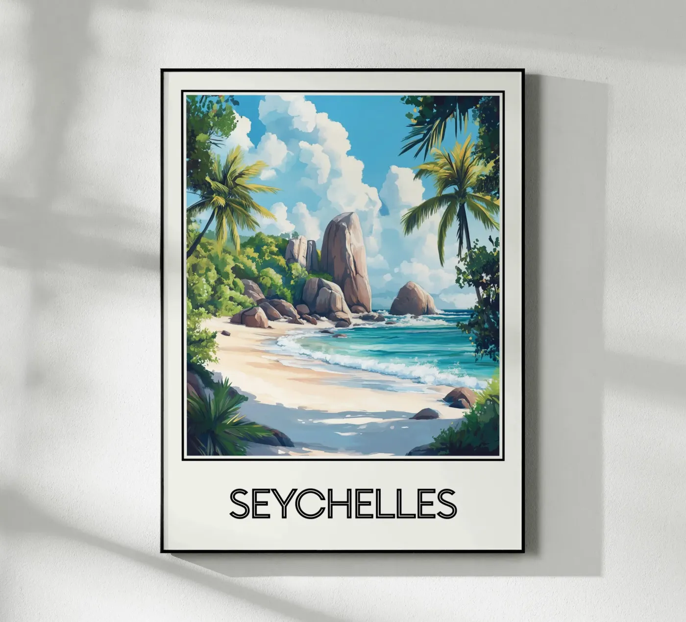 Poster Seychellen Acryl-Glas von Frame the World