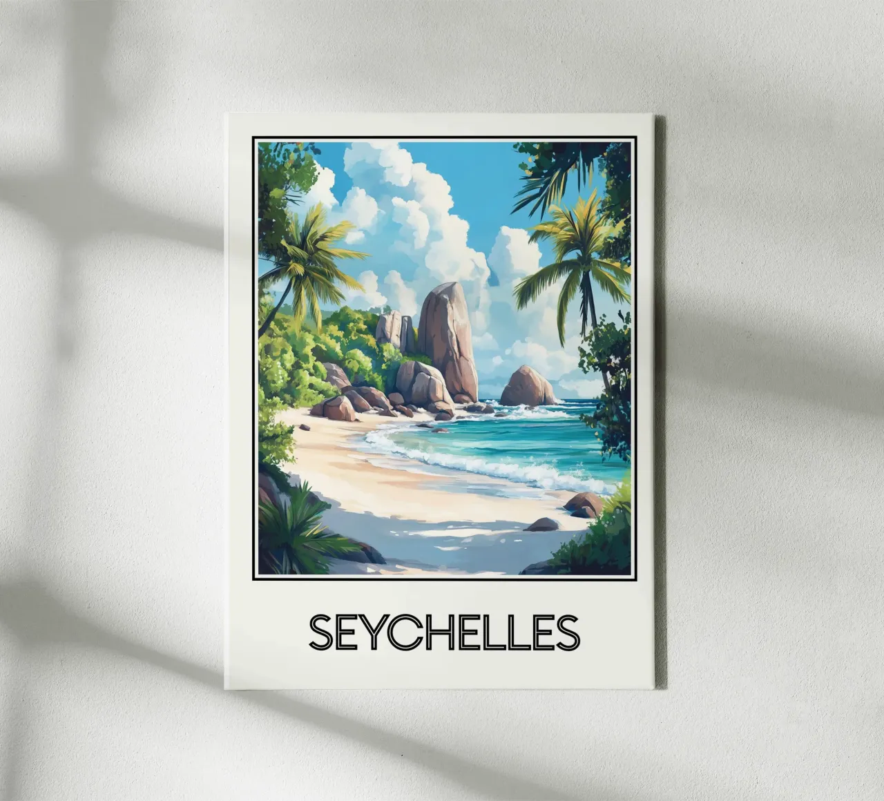 Seychelles tela con Cornice a cassetta da Frame the World
