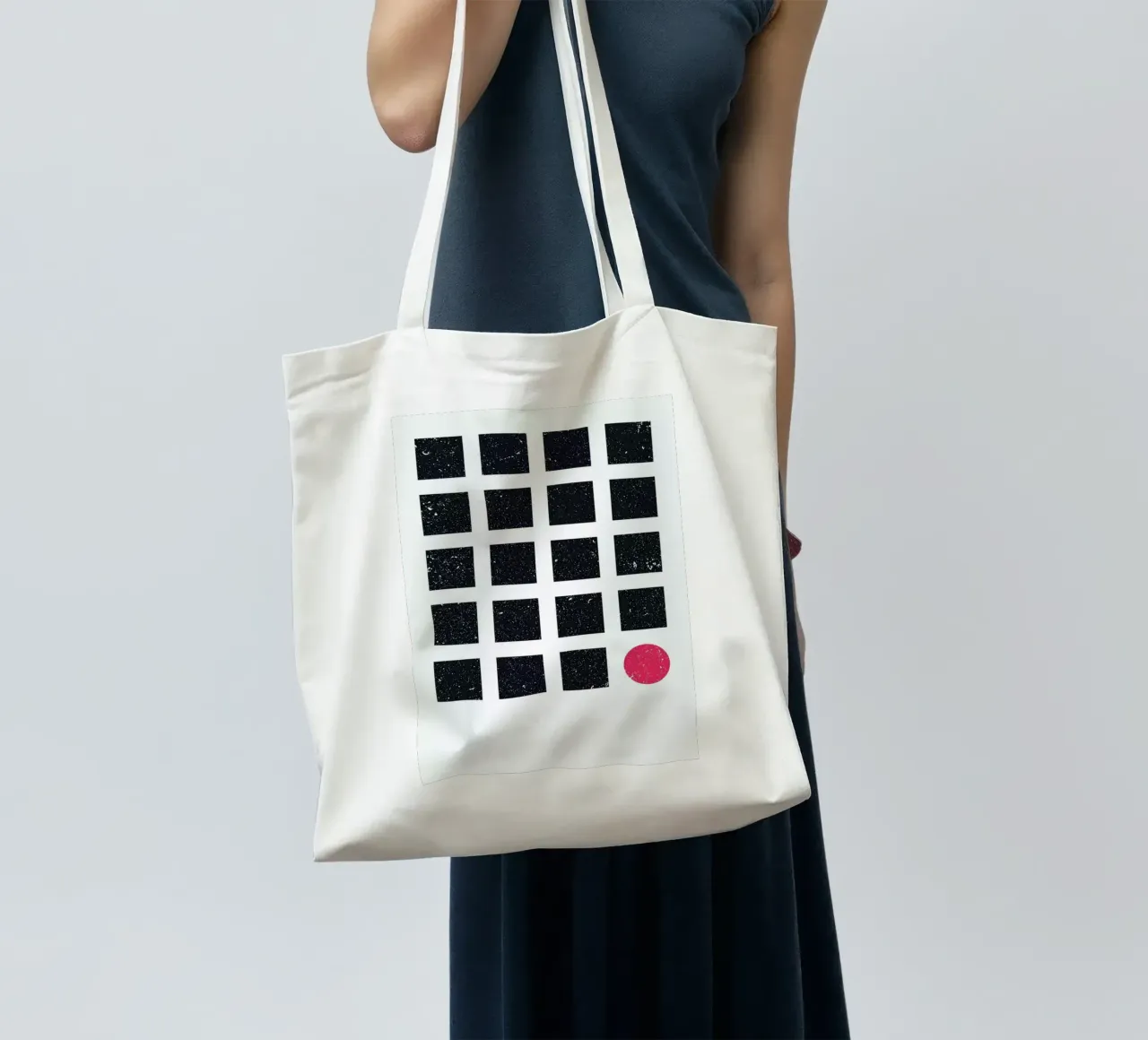 Blue Squares borsa in juta da LeDieg