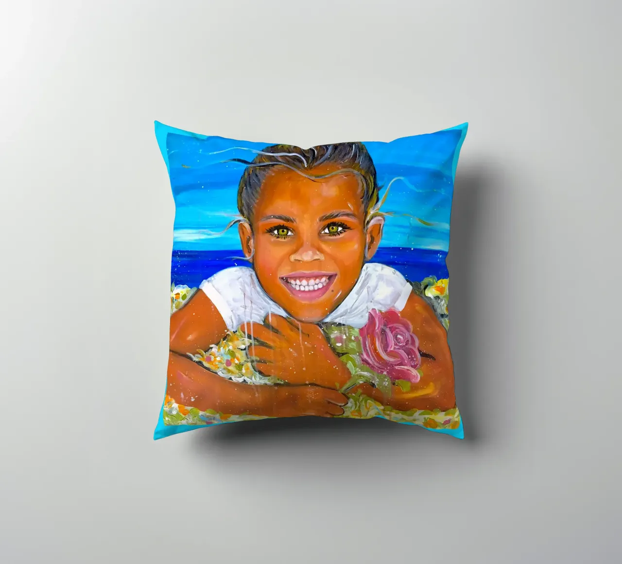 Sunshine cuscino da Happy 😃 Art 🎨 by Christine Schnoell