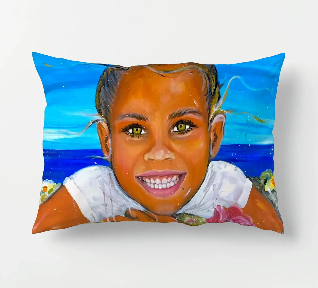 Sunshine cuscino da Happy 😃 Art 🎨 by Christine Schnoell