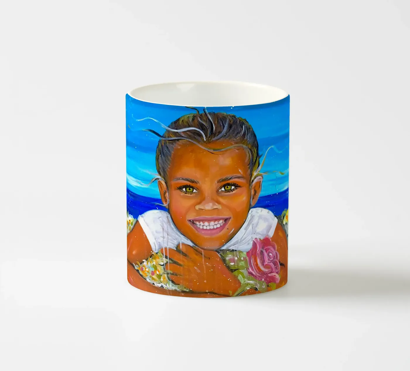 Sunshine ceramic mug by Happy 😃 Art 🎨 by Christine Schnoell